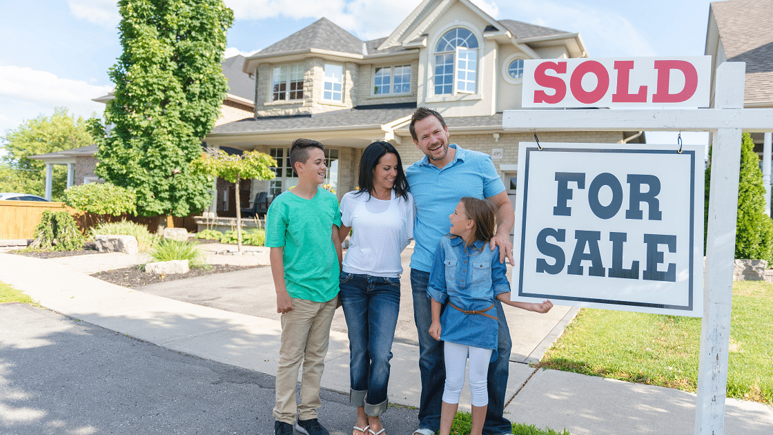 family buying a home